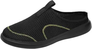 Fashion Summer Men Breathable Mesh Lightweight Comfortable Casual Shoes Tops Mens Sneaker (Black, 11.5)