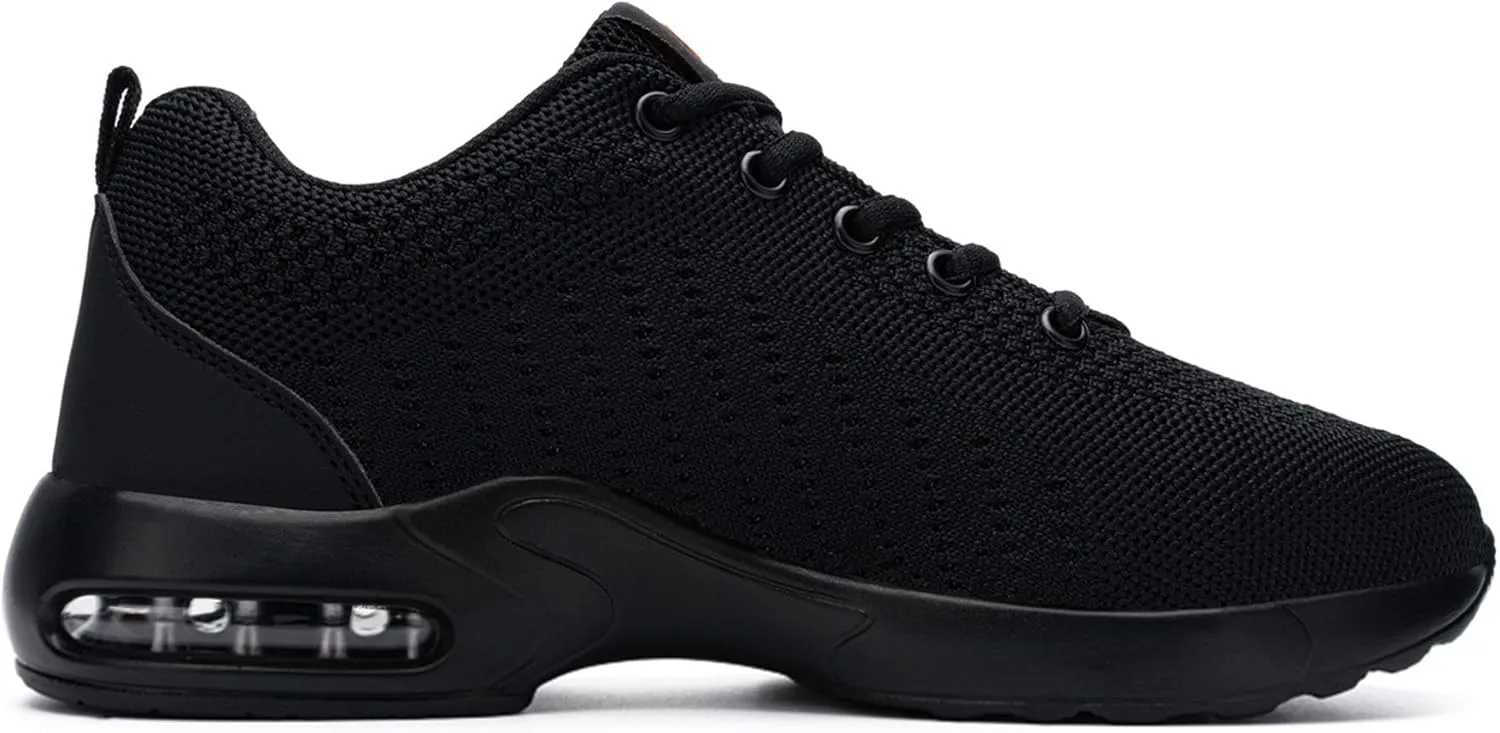 FENLERN Steel Toe Shoes for Women Lightweight Safety Shoes Comfortable Ladies Steel Toe Sneakers Non Slip Work Shoes Breathable Arch Support 5~11 Medium/5.5~10.5 Wide Width
