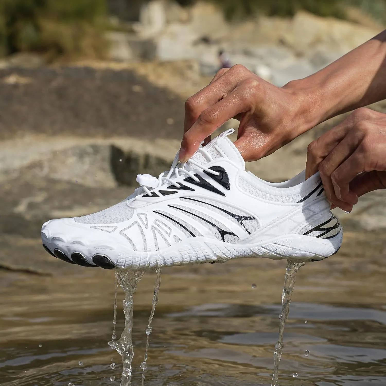 Footwear Pro Hike Barefoot Shoes Women Men Healthy & Non-Slip Barefoot Shoes for Women Waterproof Trail Running Beach Swim Surf Walking Hiking Shoes