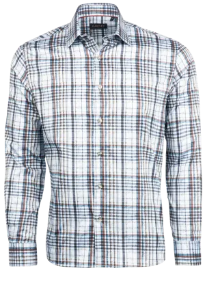 Garnet Button-Front Sport Shirt - Blue