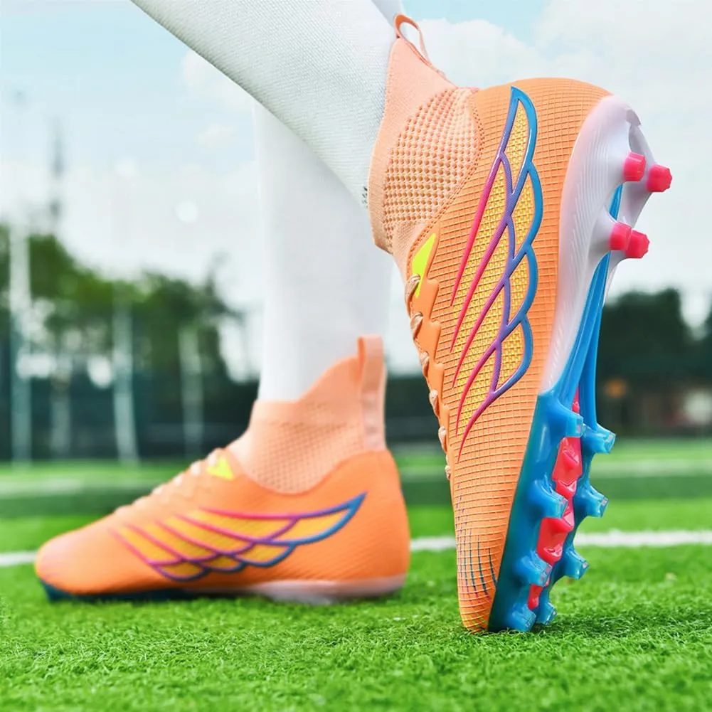 GEXECEUSS Men's Ankle Soccer Cleats for Competition - Comfortable Turf Shoes for Youth - Lightweight Soccer Boots for Training