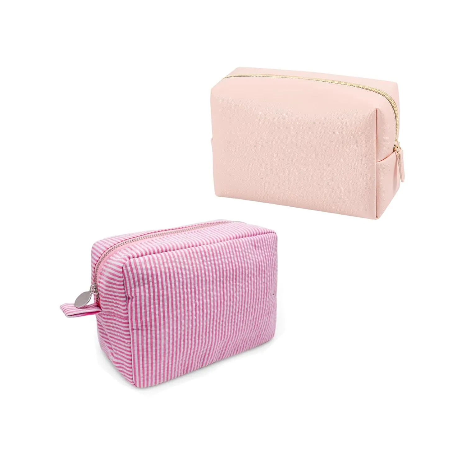GFU Makeup Bag Large Travel Zipper Cosmetic Pouch, Toiletry Organizer for Women and Girls