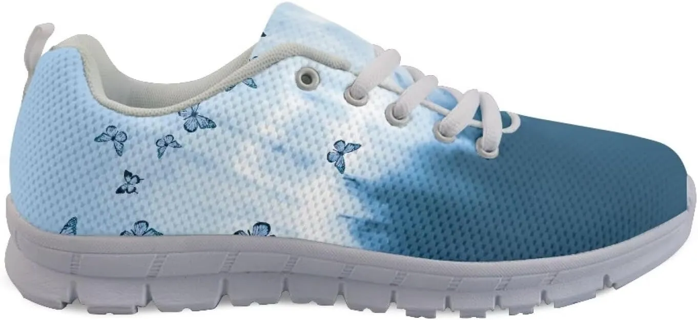 GOSTONG Womens Running Shoes Breathable Mesh Sneakers Non Slip Athletic Shoes Gym Training Outdoor Tennis Shoes White US 5-12