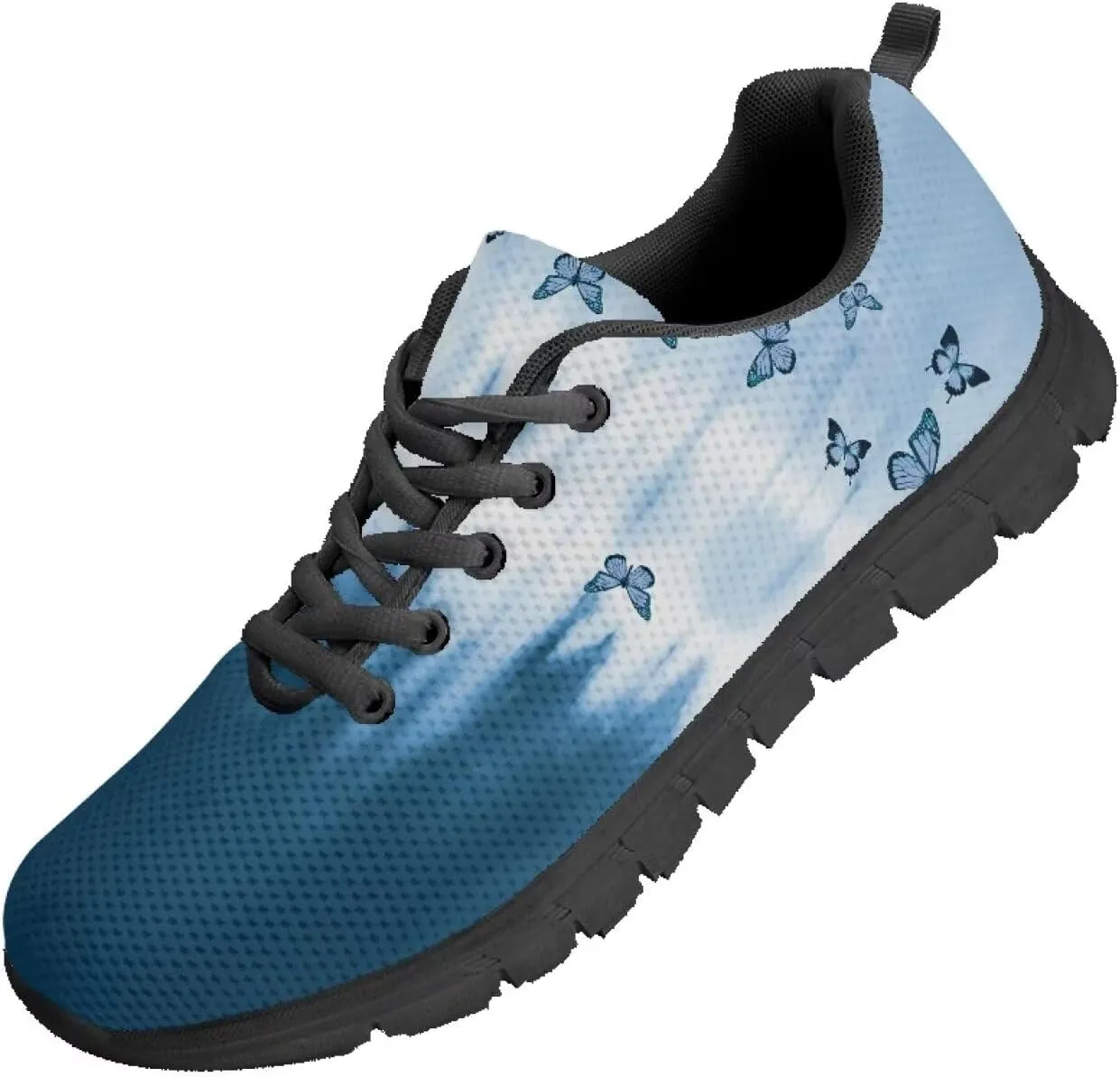GOSTONG Womens Running Shoes Breathable Mesh Sneakers Non Slip Rubber Sole Lace up Outdoor Athletic Shoes Sole Black US 5-12