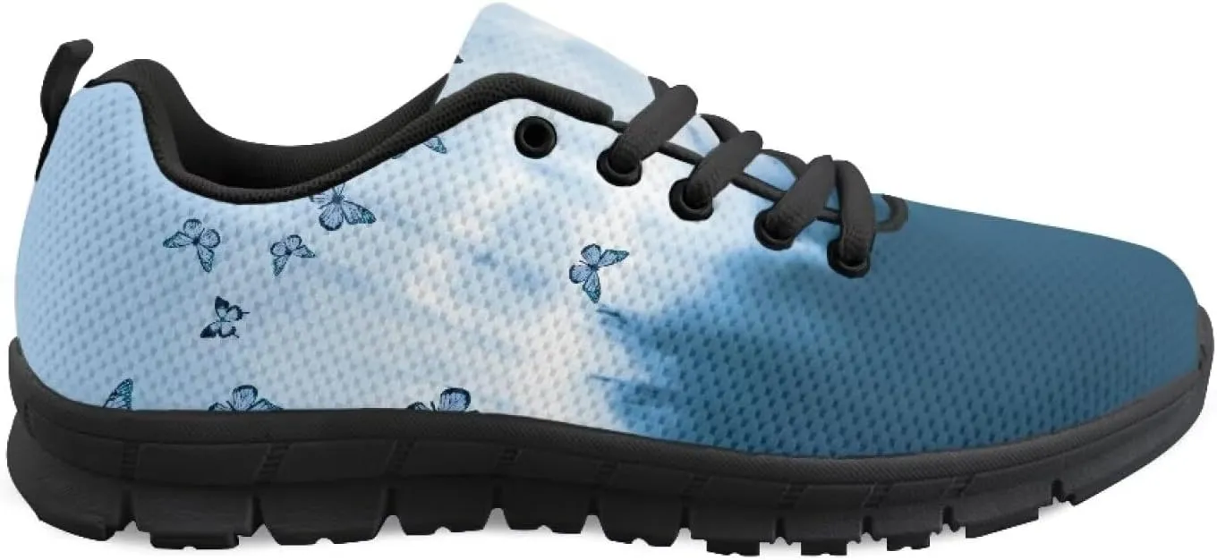 GOSTONG Womens Running Shoes Breathable Mesh Sneakers Non Slip Rubber Sole Lace up Outdoor Athletic Shoes Sole Black US 5-12