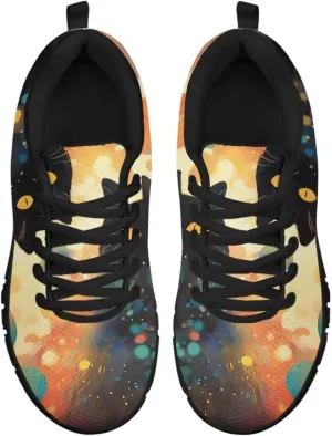 GOSTONG Womens Running Shoes Breathable Mesh Sneakers Non Slip Rubber Sole Lace up Outdoor Athletic Shoes Sole Black US 5-12