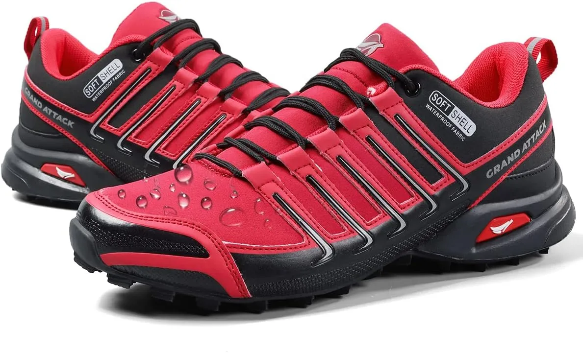 Grand Attack Men's Trail Running Shoes Men's Hiking Shoes for Water Resistant Men Breathable Lightweight Trail Running Sneakers