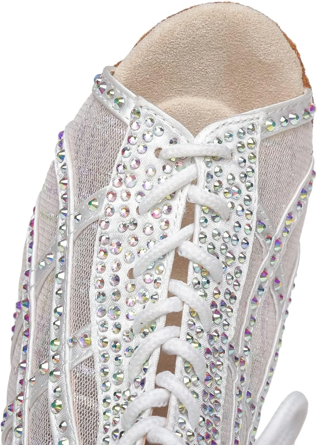 Hanfike Womens Peep Toe Boot Heels Mesh Summer Booties Sandals
