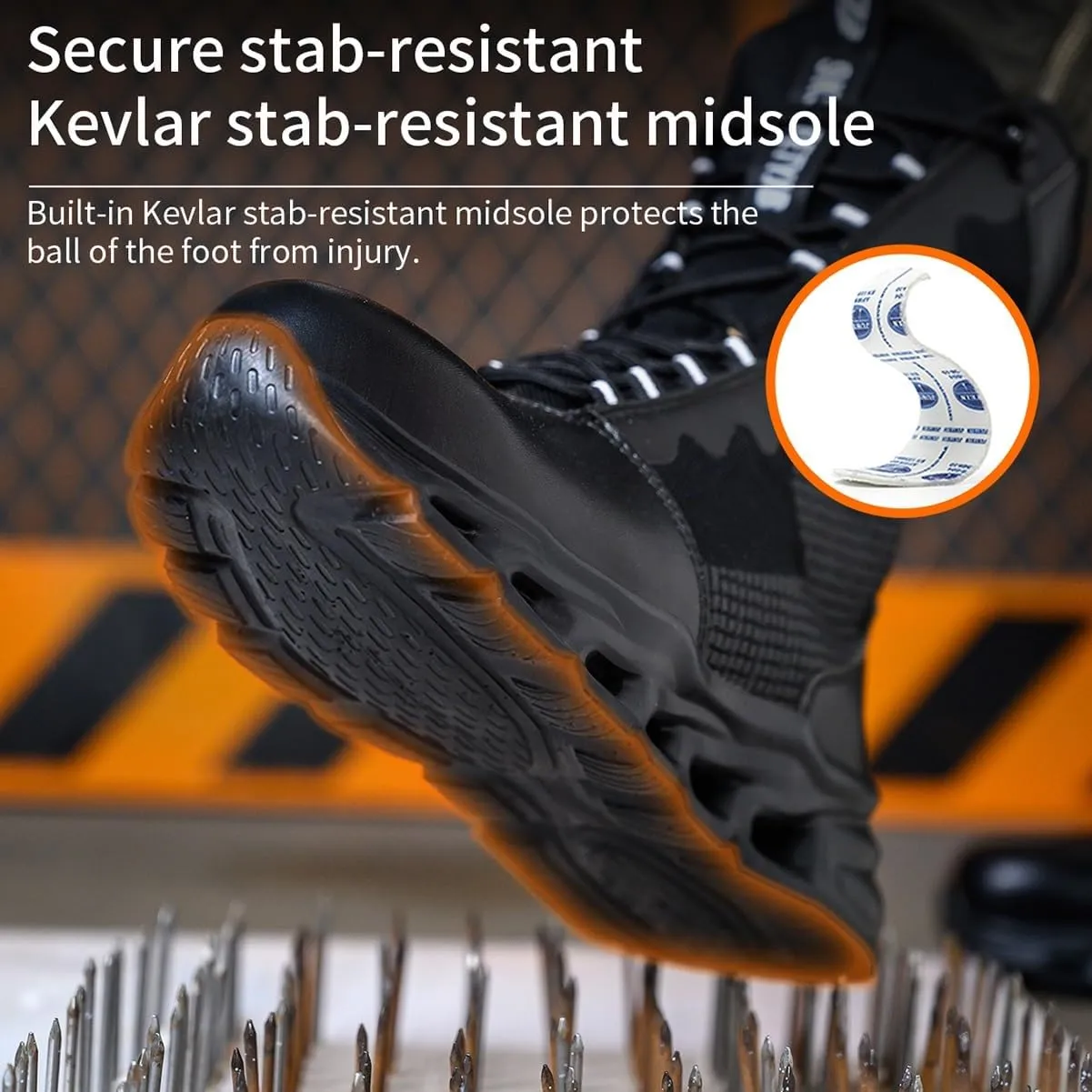 High-top Work Safety Shoes, Anti-Slip And Wear-Resistant Labor Protection Shoes, Anti-Smashing And Anti-Puncture Steel Toe Labour Insurance Shoes, Comfortable Outdoor Adventure Protective Sneakers(San