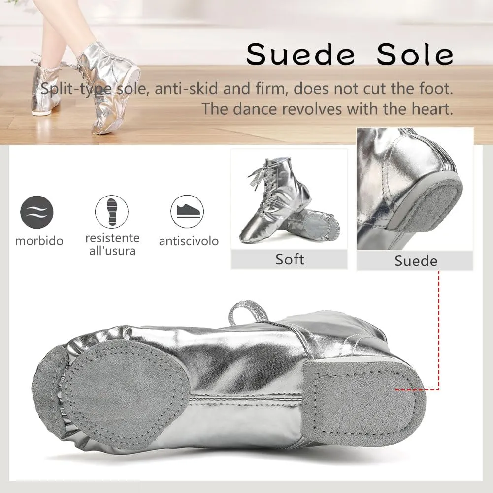 HIPPOSEUS Women Jazz Shoes Split Sole Dance Boots Ballet Dance Shoe for Men