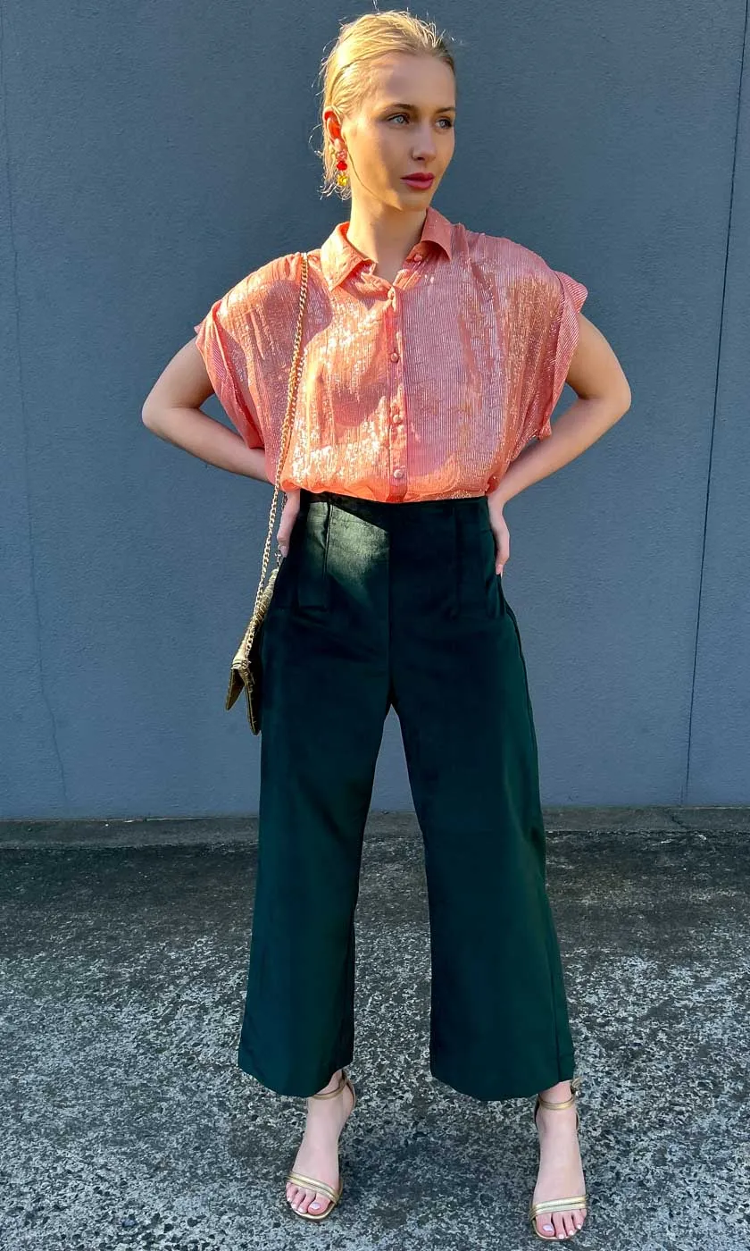 Hoss Mistique Apricot Lurex Shirt