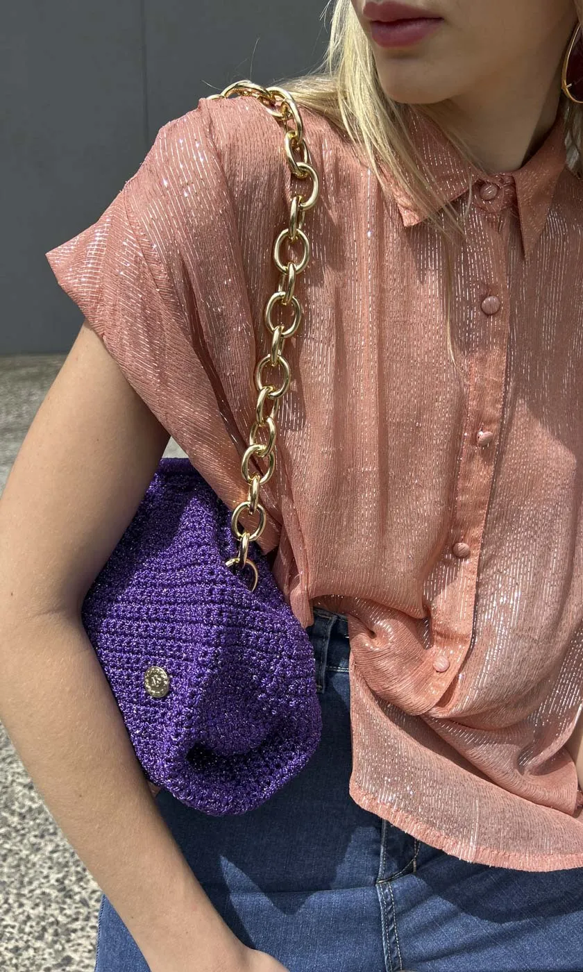 Hoss Mistique Apricot Lurex Shirt