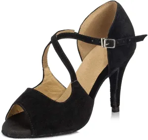 HROYL Women's Latin Salsa Dance Shoes Ballroom Performence Practice Professional Dancing Shoes,Model YCL167/050