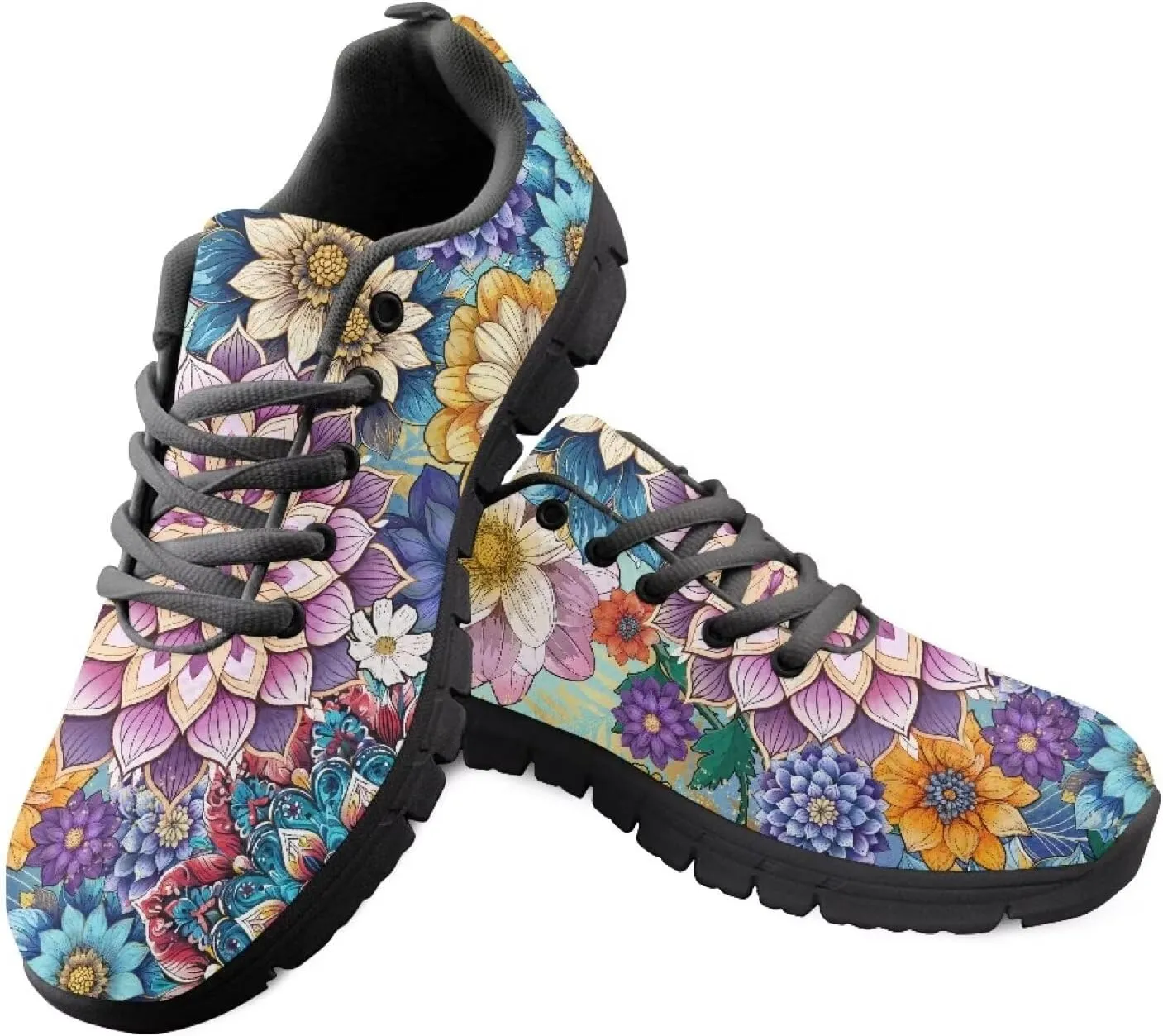 Kuiaobaty Walking Running Tennis Shoes Women's Fashion Sneakers Men's Athletic Shoes Lace-up Lightweight Breathable