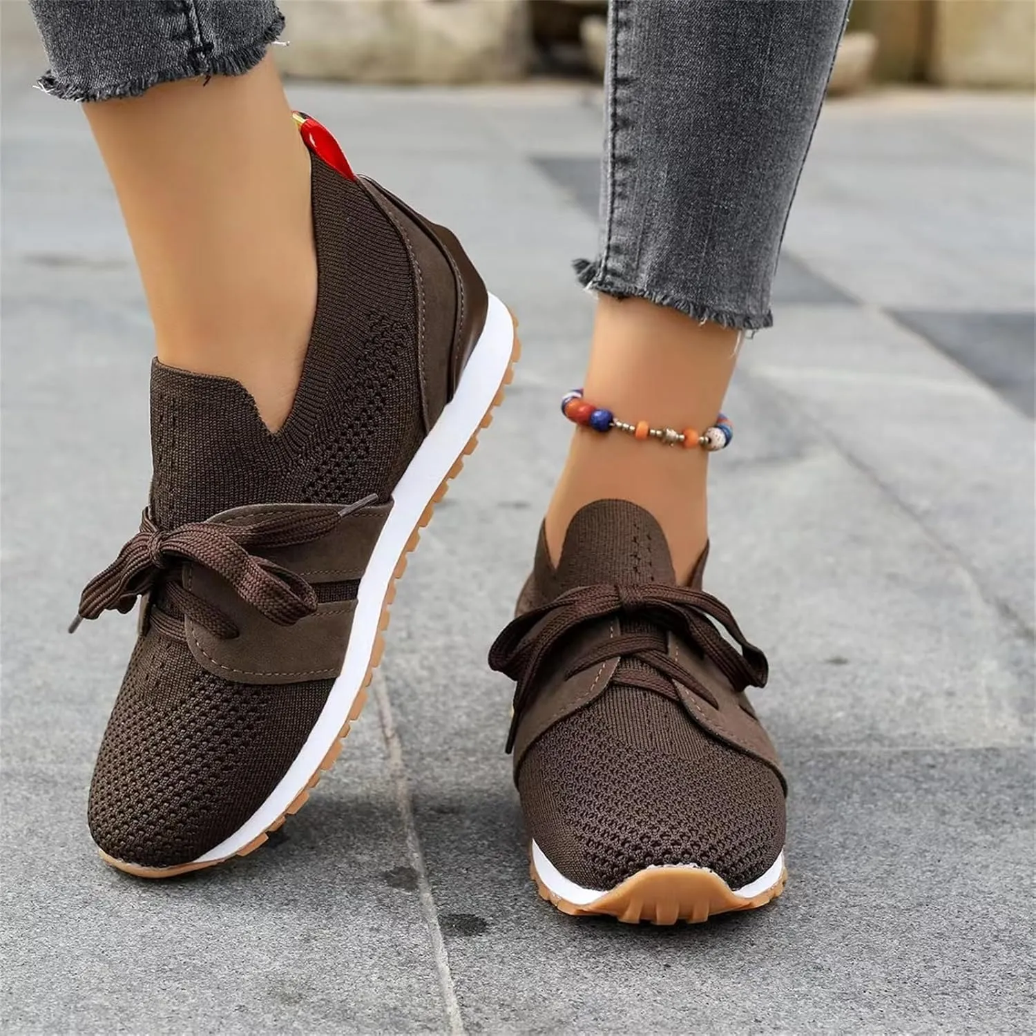 Ladmiple Running Shoes For Women Slip On Walking Shoes Breathable Athletic Workout Tennis Shoes Lightweight Gym Sneakers 2025