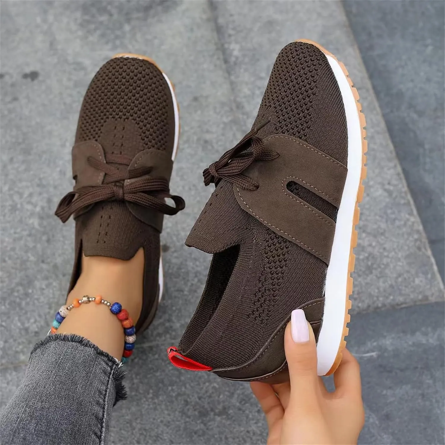 Ladmiple Running Shoes For Women Slip On Walking Shoes Breathable Athletic Workout Tennis Shoes Lightweight Gym Sneakers 2025
