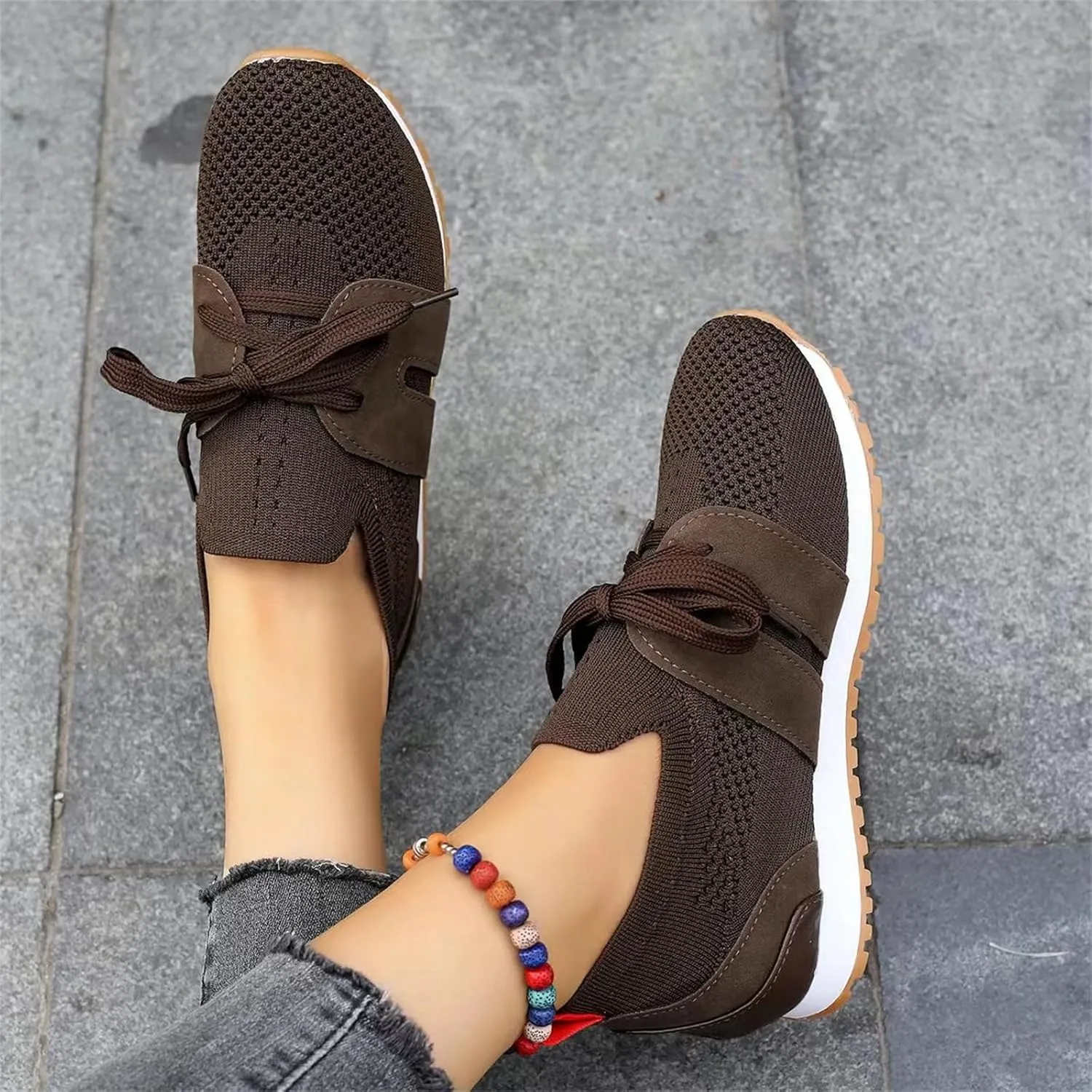 Ladmiple Running Shoes For Women Slip On Walking Shoes Breathable Athletic Workout Tennis Shoes Lightweight Gym Sneakers 2025