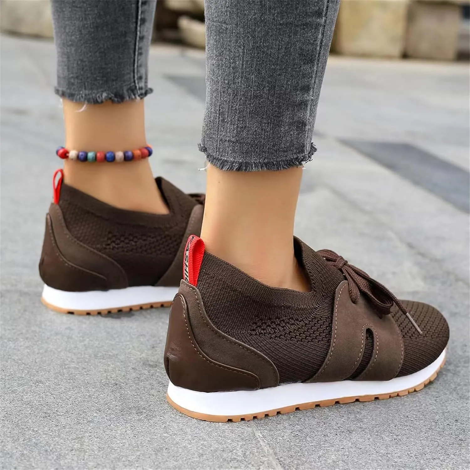 Ladmiple Running Shoes For Women Slip On Walking Shoes Breathable Athletic Workout Tennis Shoes Lightweight Gym Sneakers 2025