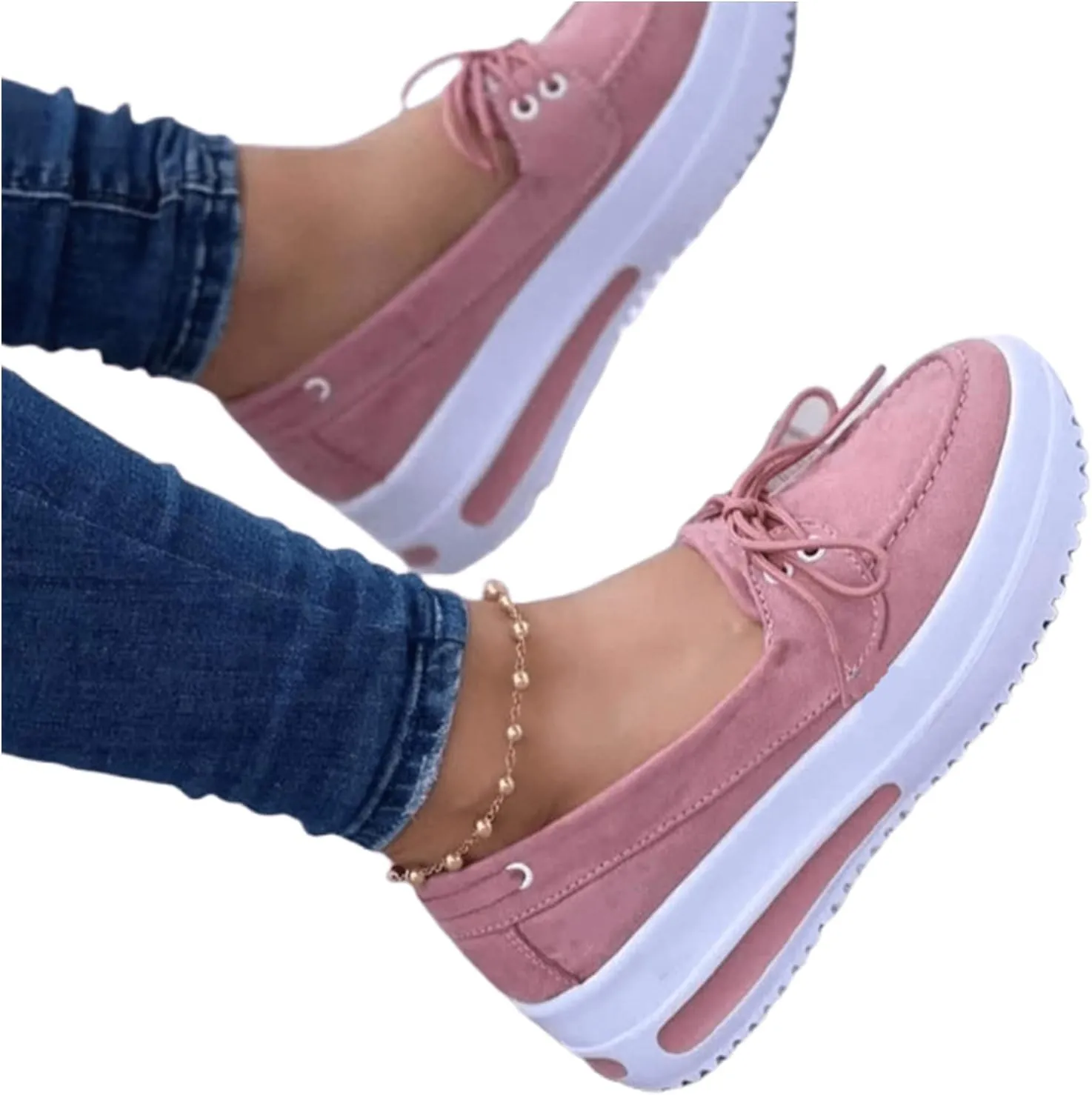 Ladmiple Shoes For Women Sneakers Trendy Canvas Sneakers Slip On Casual Walking Shoes Dressy Summer Fashion Flats Loafer