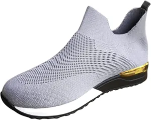 Ladmiple Tennis Shoes Womens Slip Ons Sneakers Walking Running Breathable Lightweight Mesh Gym Non Slip Workout Shoes