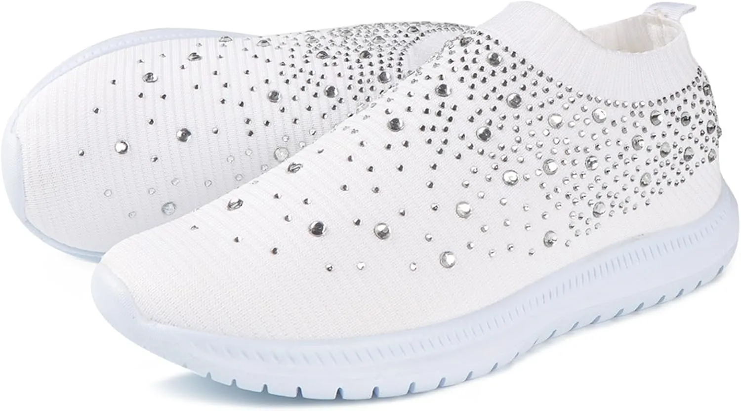 Ladmiple Walking Sneakers For Women Wide Width Comfort Mesh Non Slip Casual Athletic Gym Tennis Running Slip On Sneakers