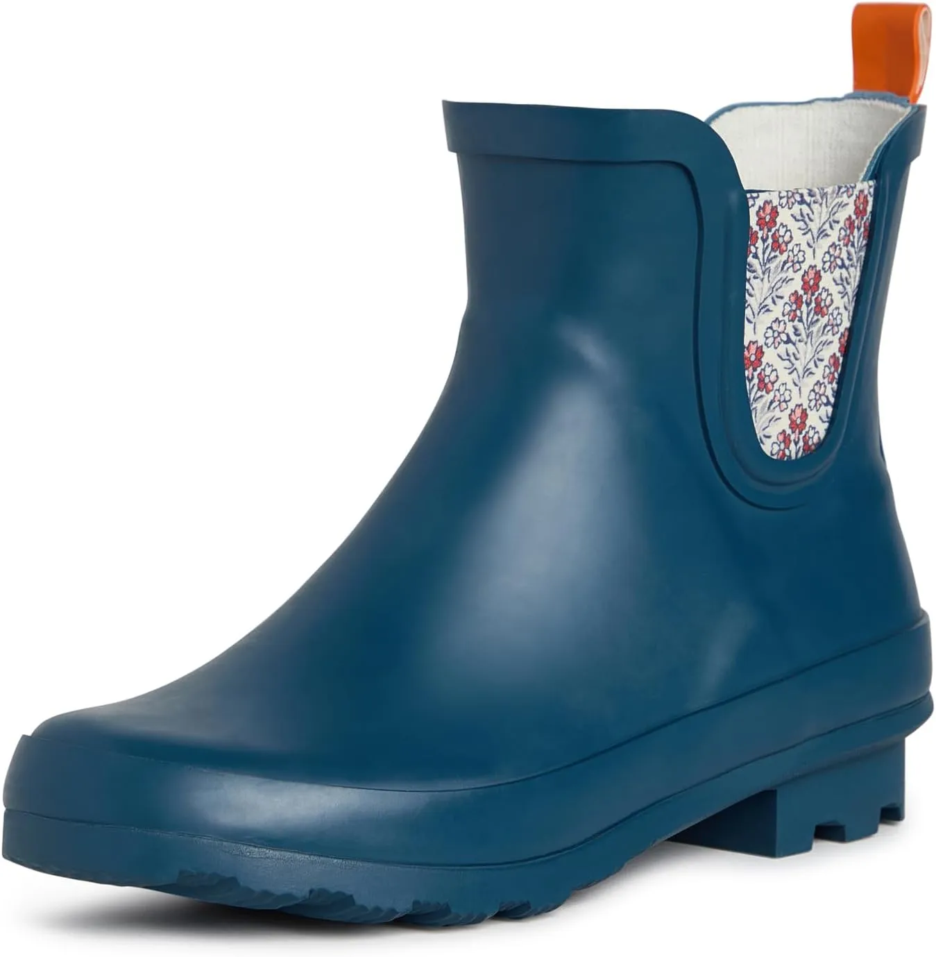 Laura Ashley Ladies ELASTIC Mid Cut Ankle Height Rubber Rain Boots
