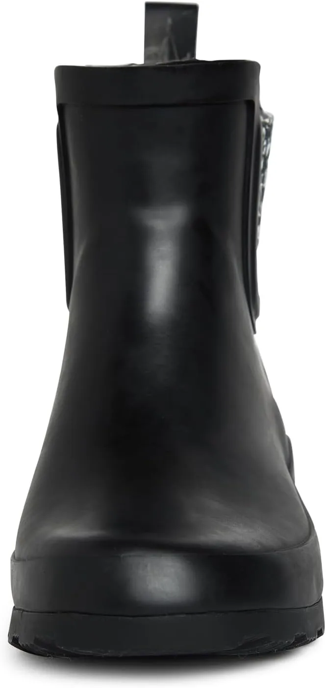 Laura Ashley Ladies ELASTIC Mid Cut Ankle Height Rubber Rain Boots