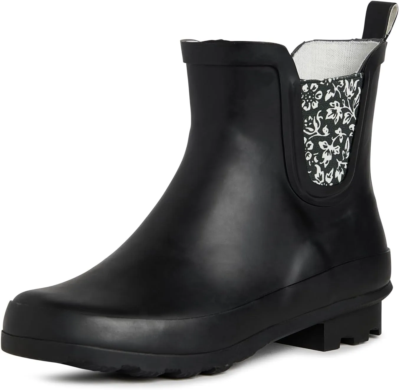 Laura Ashley Ladies ELASTIC Mid Cut Ankle Height Rubber Rain Boots