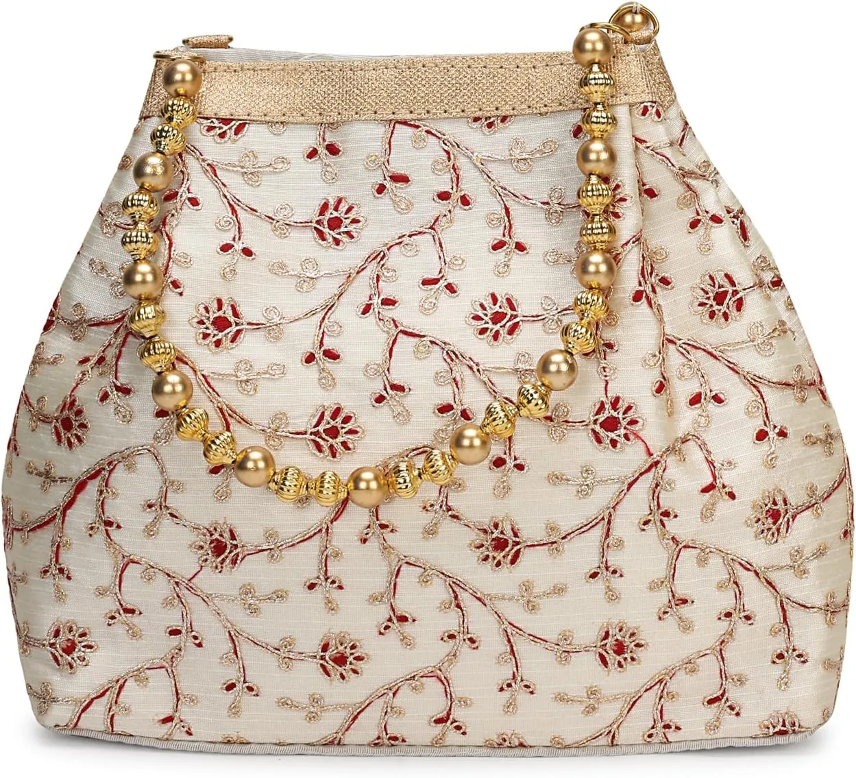 LONGING TO BUY Indian Ethnic Potli Handbag, Embroidered Evening Bag