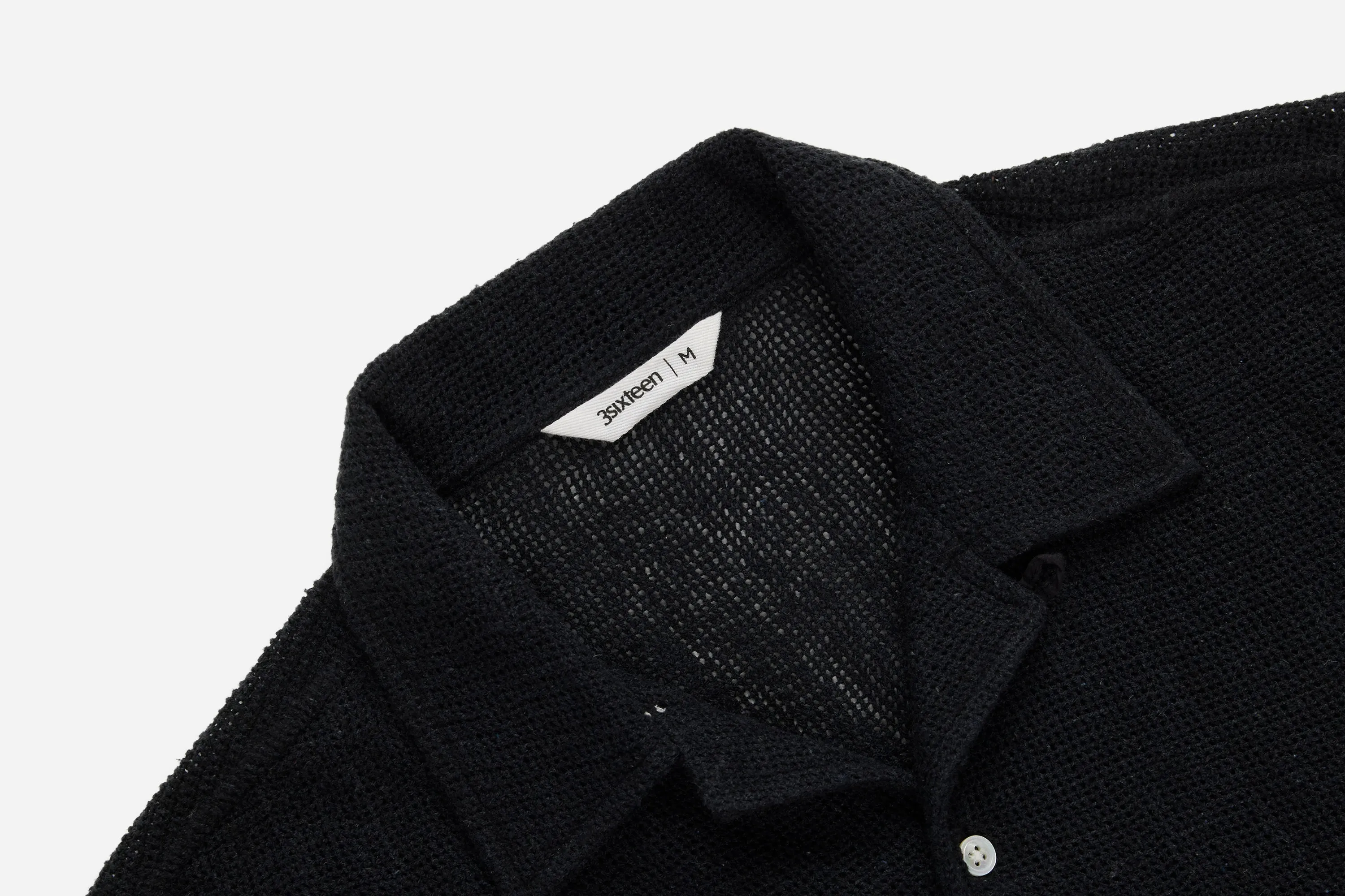 Loop Collar Shirt ~ Black Mesh