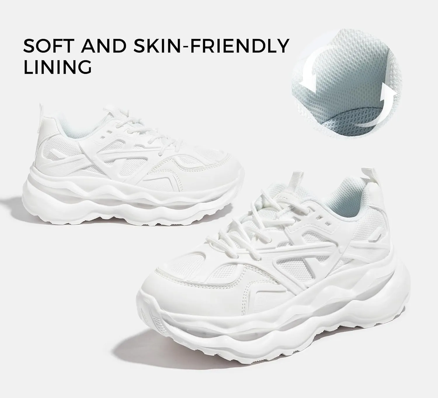 LUCKY STEP Women 's Chunky Sneakers 90s Fashion Thick Dad Rave Sparkly Bling Rhinestone Platform Casual Running Walking Shoes