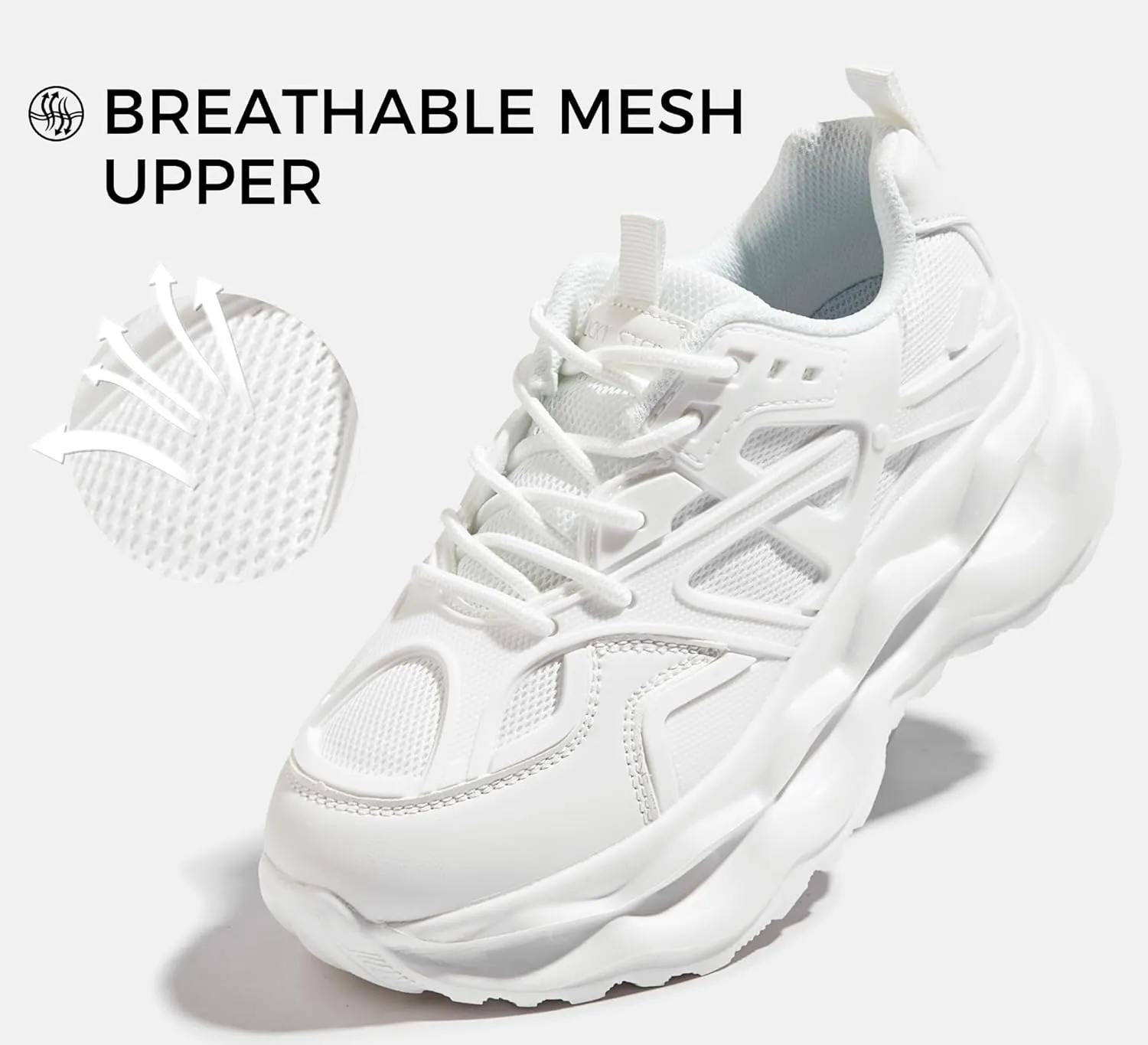 LUCKY STEP Women 's Chunky Sneakers 90s Fashion Thick Dad Rave Sparkly Bling Rhinestone Platform Casual Running Walking Shoes