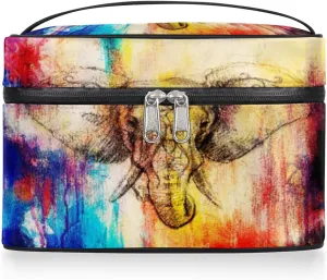 Makeup Bag Large Elephant Toiletry Bag for Women Travel Cosmetic Bag Portable Makeup Bag for Bottles Brushes Lipstick Skin Care
