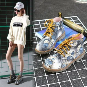Martin Boots Female British Style Spring and Autumn Students Korean Style Short Tube
