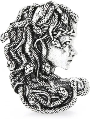 Medusa Snake Hair Girl Brooches Women Greek Mythologhy Brooch Pin & Pendants