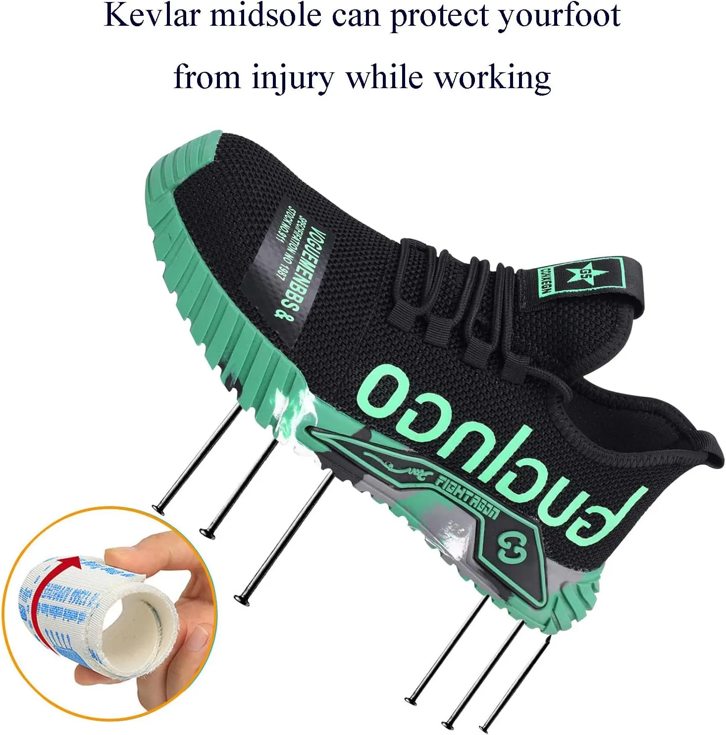 Men and Women Composite Toe Indestructible Non-Slip,Men Composite Toe Shoe for Women Work and Safety Footwear Breathable Comfortable Slip Resistant,