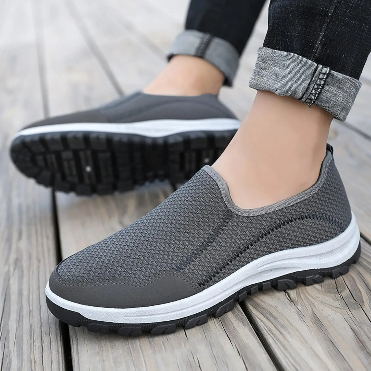 Men Low Top Walking Shoes Fashion Casual Loafers Mens Casual Shoes Combo Sneaker