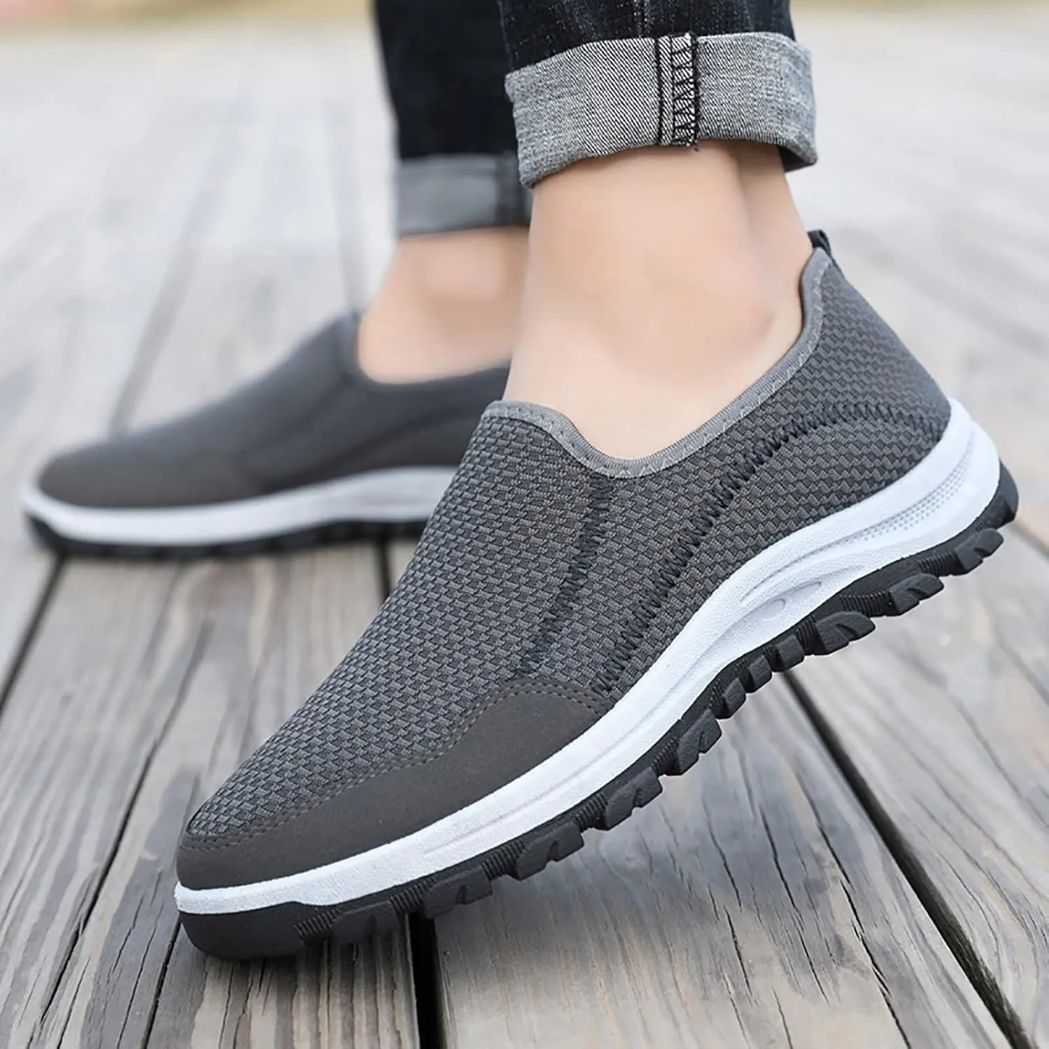 Men Low Top Walking Shoes Fashion Casual Loafers Mens Casual Shoes Combo Sneaker