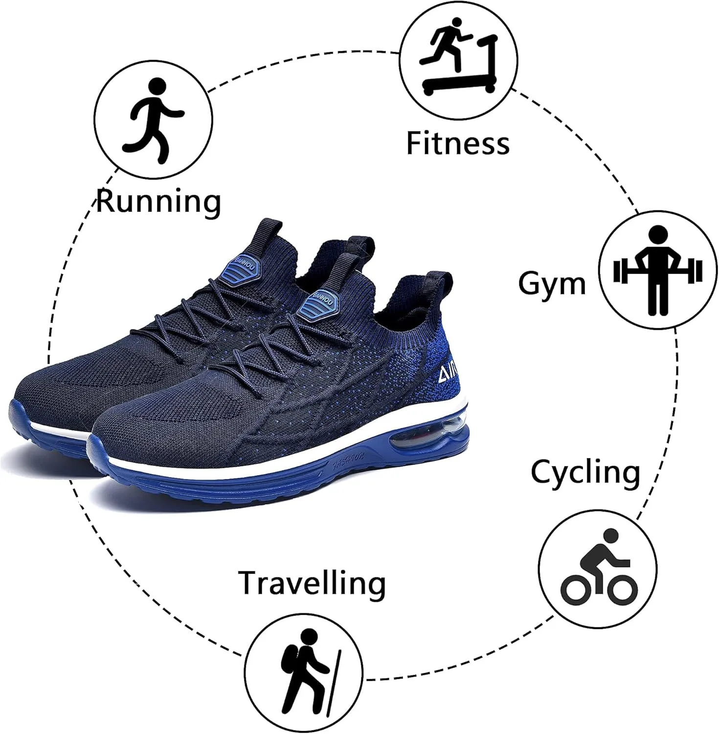 Mens Air Running Shoes Athletic Tennis Sneakers US 7.5-US 13