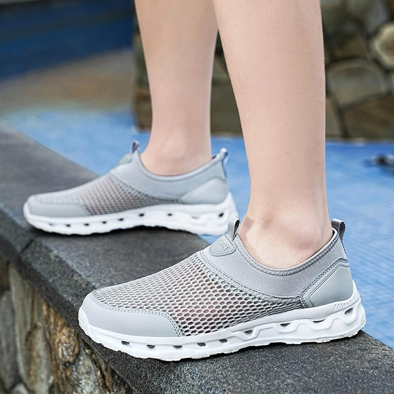 Mens Athletic Shoes Men's Fashion Sneakers Tennis Shoe for Men Slip on Shoe for Men Sport Mesh Sneaker