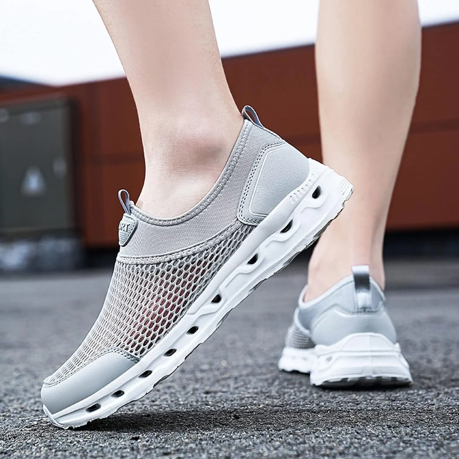 Mens Athletic Shoes Men's Fashion Sneakers Tennis Shoe for Men Slip on Shoe for Men Sport Mesh Sneaker