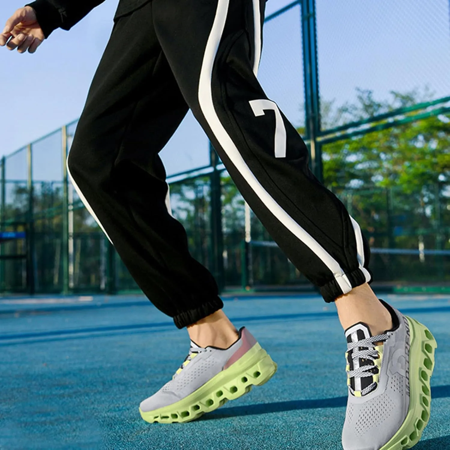 Men's Fashion Sneakers Breathable Mesh Running Shoes Cushioned Athletic Sneakers Non Slip Soft Sole Casual Athletic Walking Shoes
