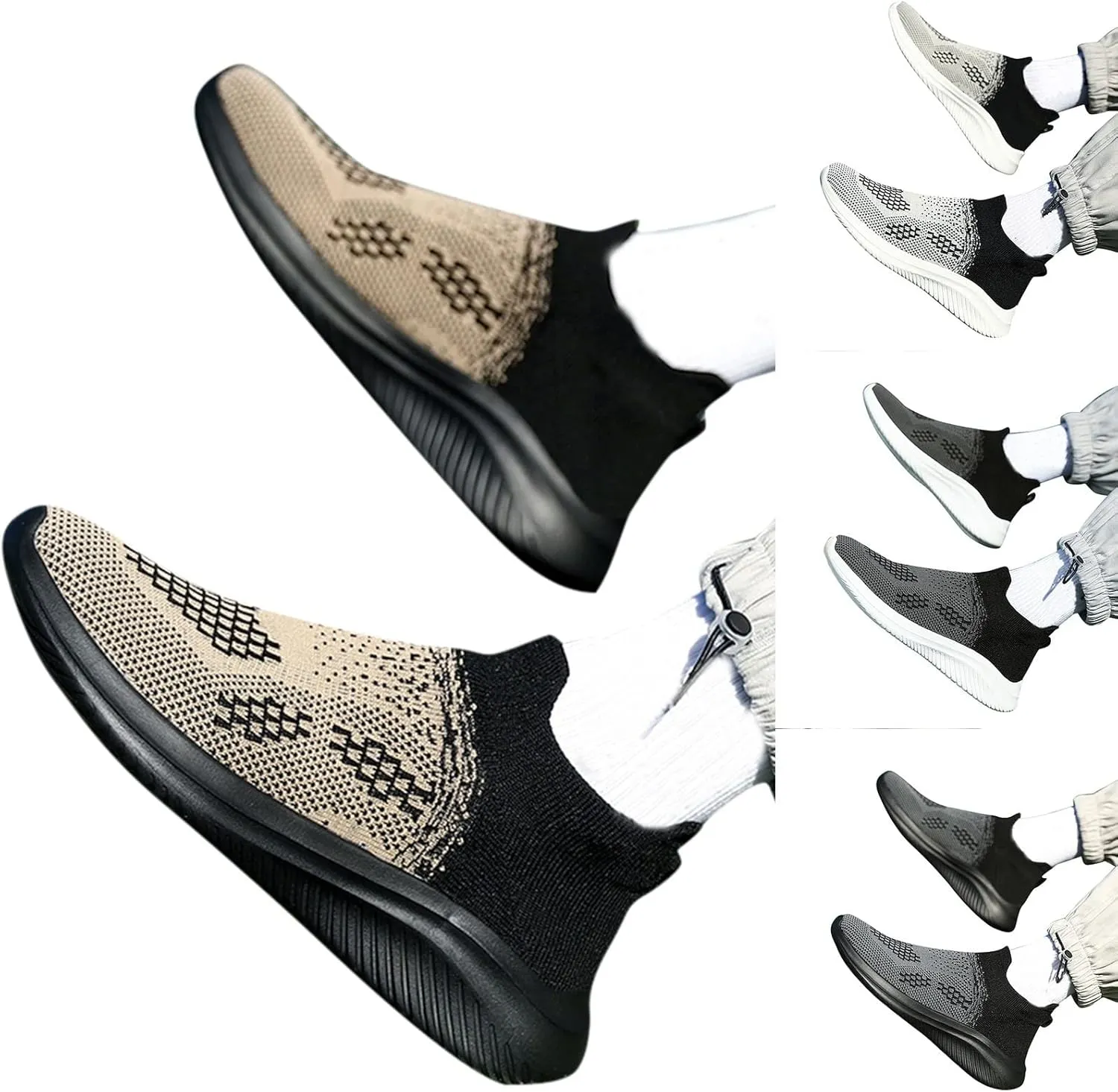 Men's Fashion Sneakers Mens Tennis Shoes Slip on Shoe for Men Tennis Shoe for Men Lightweight Breathable Sneaker