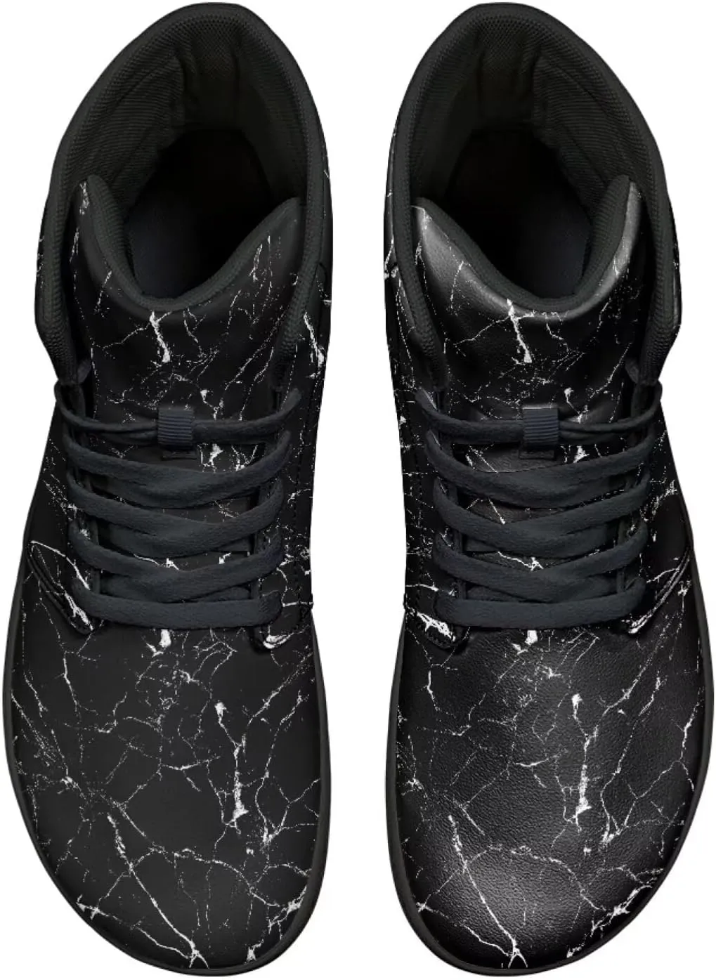 Mens High Top Shoes Wide Toe Box Barefoot Shoe Lace Up Non-Slip Outdoor Walking Sneakers with Zero Drop Sole