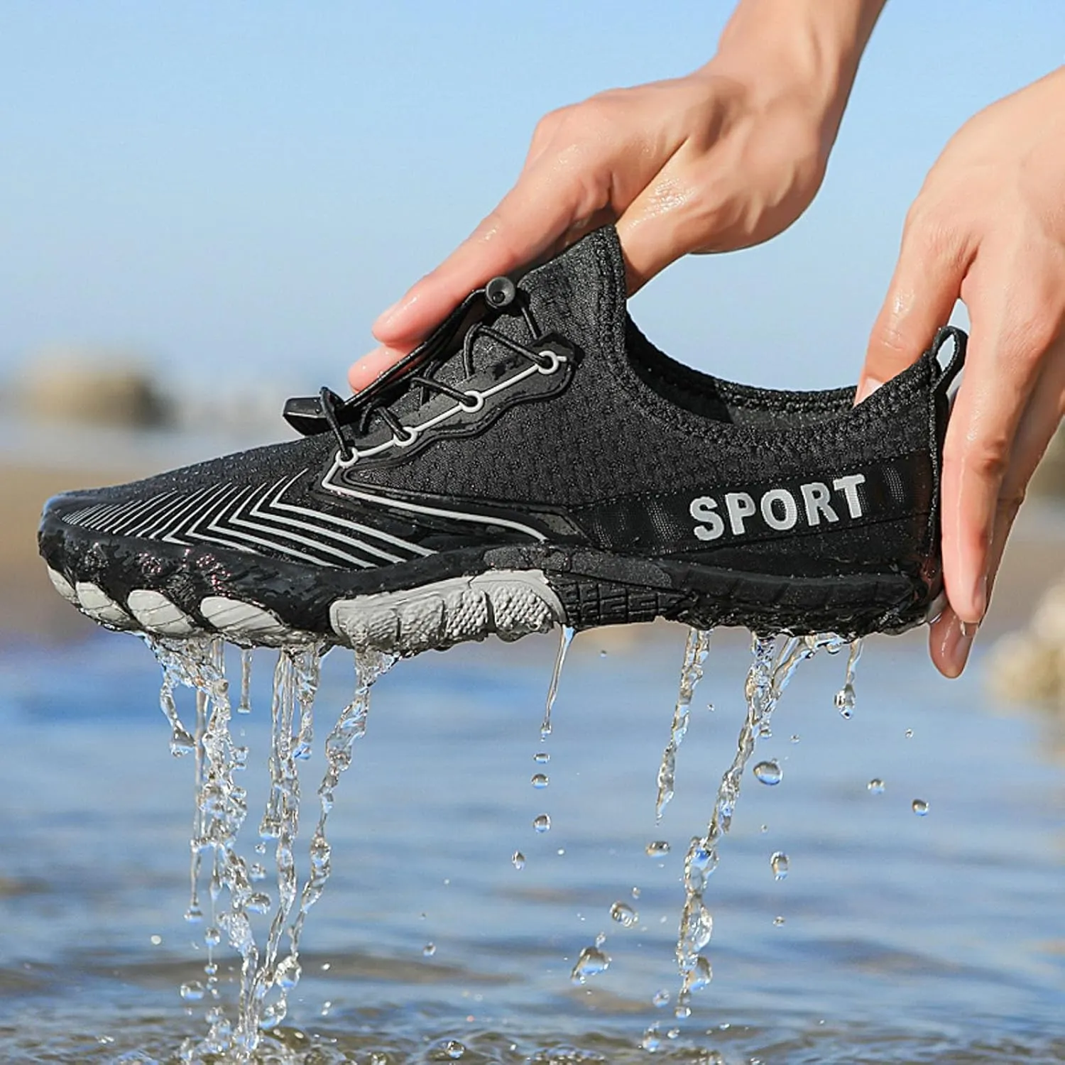 Mens Lightweight Minimalist Shoes Lightweight Breathable Slip on Running Shoe Non Slip Work Sport Shoes for Men