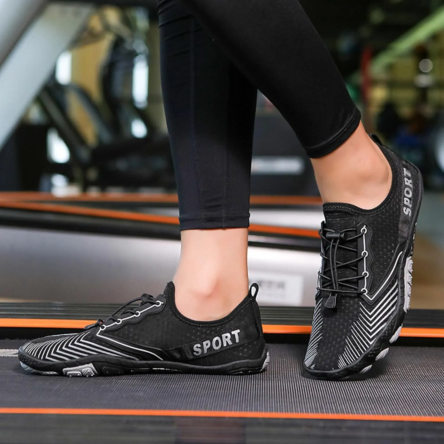 Mens Lightweight Minimalist Shoes Lightweight Breathable Slip on Running Shoe Non Slip Work Sport Shoes for Men