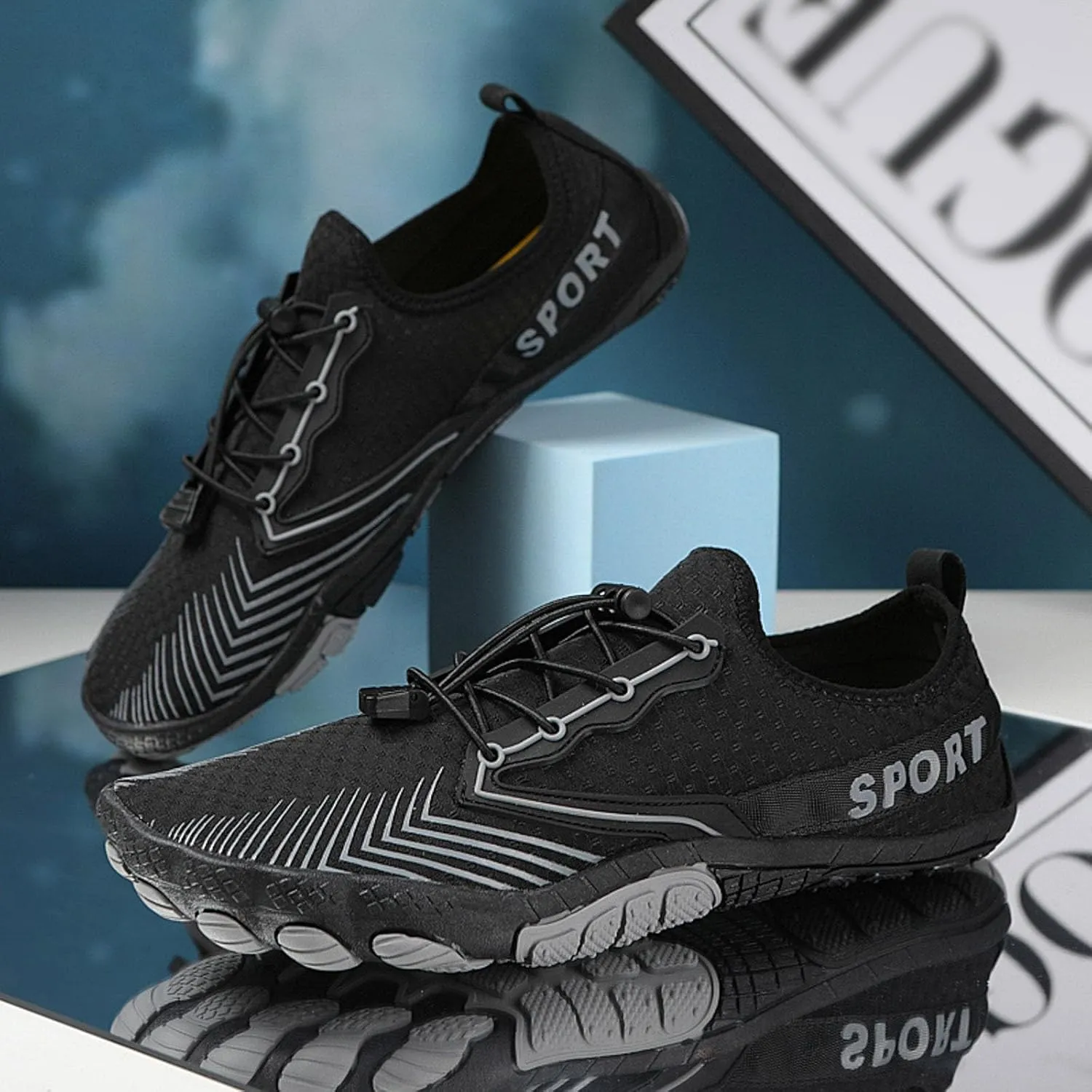 Mens Lightweight Minimalist Shoes Lightweight Breathable Slip on Running Shoe Non Slip Work Sport Shoes for Men