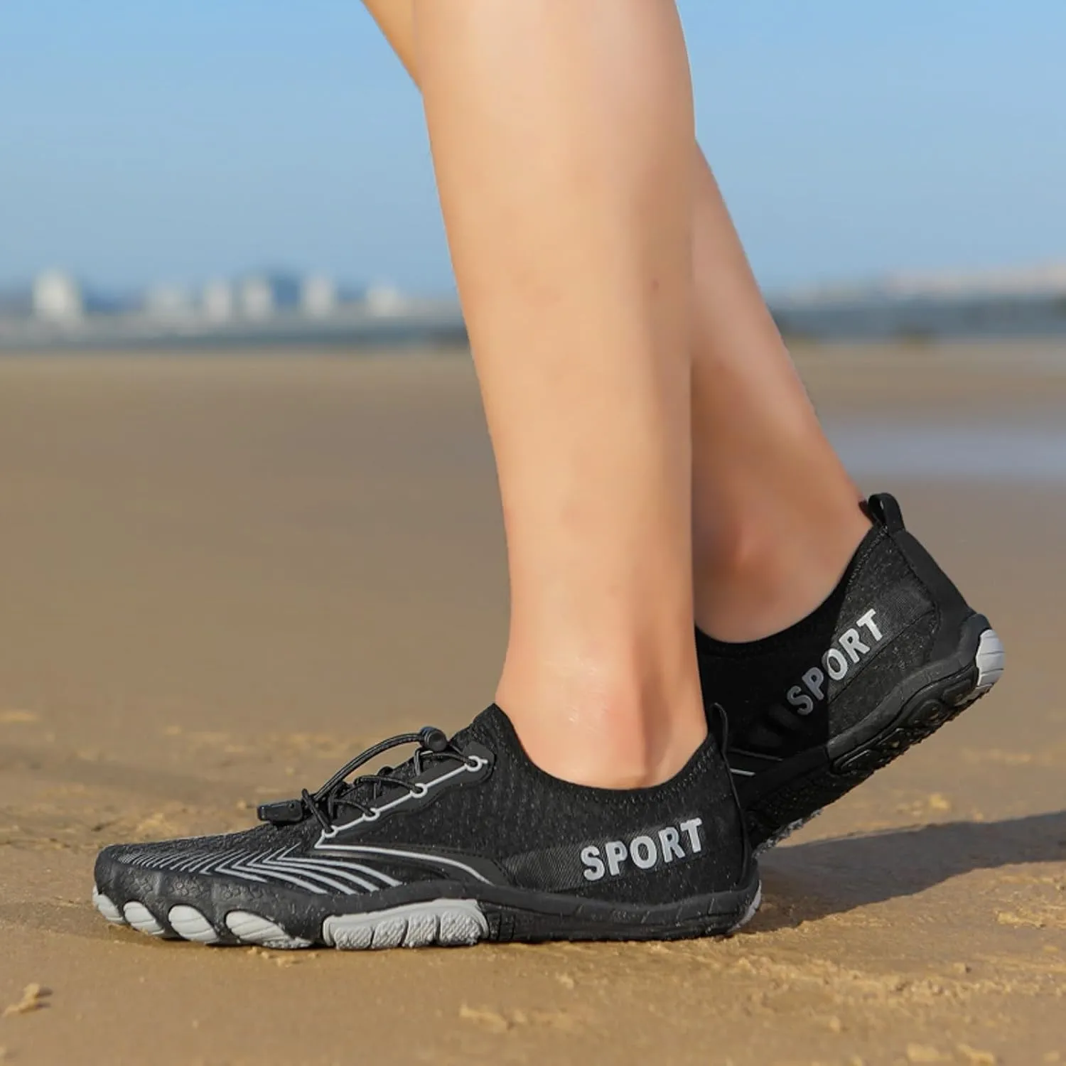 Mens Lightweight Minimalist Shoes Lightweight Breathable Slip on Running Shoe Non Slip Work Sport Shoes for Men