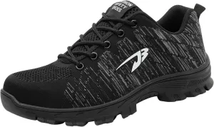 Men's Safety Toe Athletic Work Shoe,Lightweight Safety Shoes Slip Resistant Work Sneaker Breathable Puncture Proof Shoes,