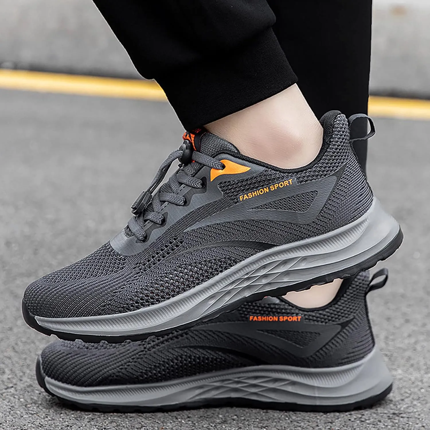 Mens Slip on Sneakers Tennis Men Mens Slip on Walking Shoes Blade Tennis Shoes Walking Casual Shoe Fashion Sneaker Brown Sport for Men
